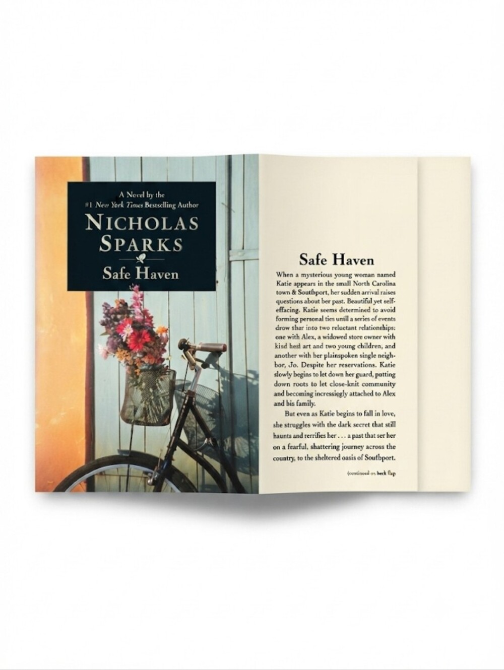 Nicholas Sparks Safe Haven Hardcover Coffee Table Book — Cream and Blue
